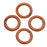 Jump Rings, Open 6mm 18 Gauge, Matte Copper (50 Pieces)