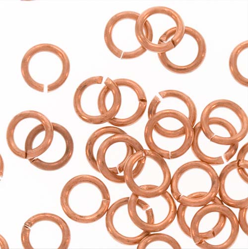 Genuine Copper Open Jump Rings 4mm 21 Gauge (50 pcs)