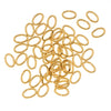 22K Gold Plated Open Jump Rings Oval 4x6mm 20 Gauge (50 pcs)