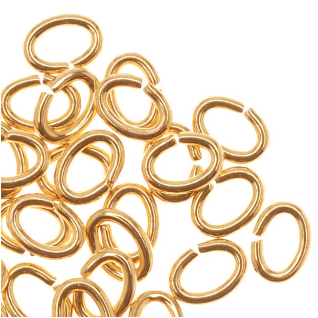 Jump Ring Gold Plated Oval Jewelry Connector - 3x4mm selling