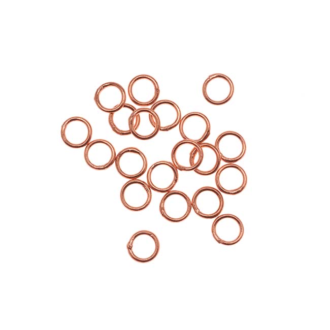 Genuine Copper Closed Jump Rings 5mm 20 Gauge (20 pcs)