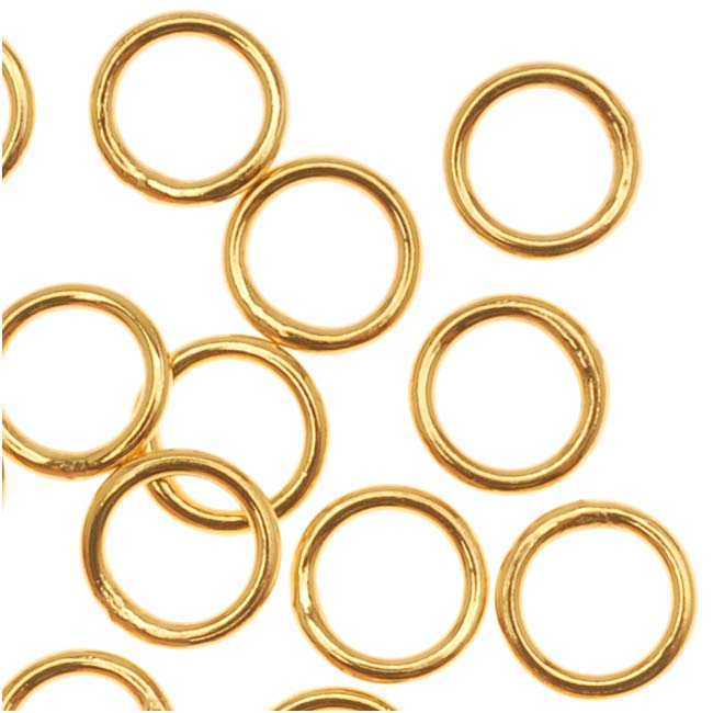 Antiqued Brass Split rings 6mm (50 pcs)