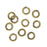 Nunn Design Jump Ring, Bark Textured Open 16 Gauge, 6.5mm Antiqued Gold (10 Pieces)
