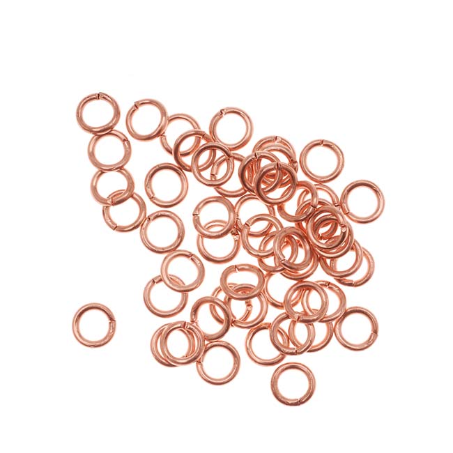 Genuine Copper Open Jump Rings 5mm 19 Gauge (50 pcs)