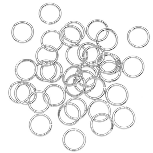 Silver Plated Open Jump Rings 7mm 20 Gauge (100 pcs)