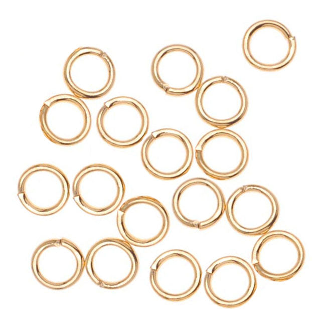 22K Gold Plated Open Jump Rings 4mm 21 Gauge (100 pcs) — Beadaholique