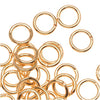 22K Gold Plated 6mm 19 Gauge Open Jump Rings (100 pcs)