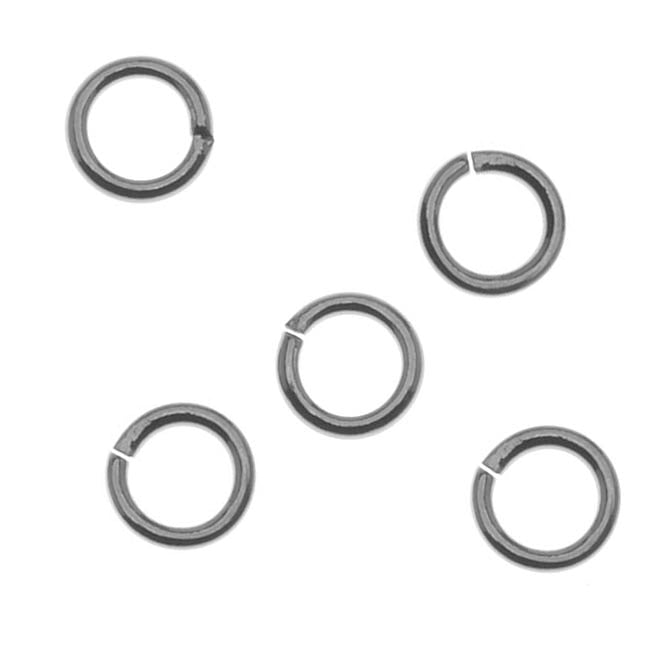 Jump Rings, Open 4.5mm Diameter 21 Gauge, Gun Metal Plated (100 Pieces)