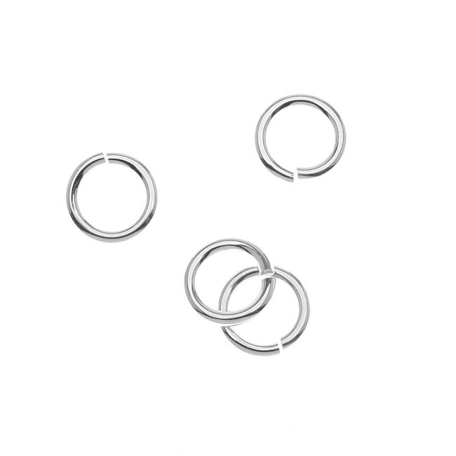 JUMPLOCK Jump Rings, Round 10mm 14 Gauge, Sterling Silver (4 Pieces)