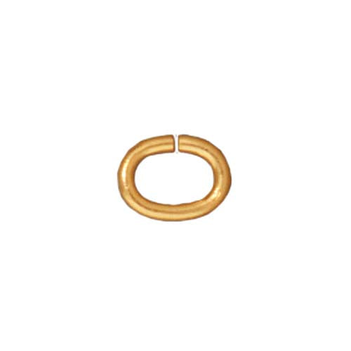 TierraCast 22K Gold Plated Brass Open Oval Jump Rings 6mm 20 Gauge (50 Pieces)