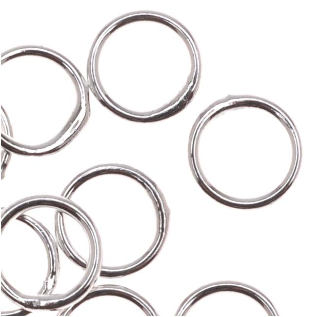 Silver Plated Closed Jump Rings 6mm 20 Gauge (20 pcs)