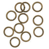Antiqued Brass Open Jump Rings 4mm 22 Gauge (100 pcs)