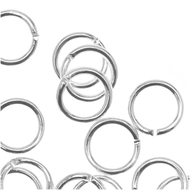Silver Plated Open Jump Rings 5mm 21 Gauge (50 pcs)