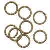 Antiqued Brass Open Jump Rings 5mm 21 Gauge (100 pcs)
