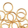 22K Gold Plated Open Jump Rings 6mm 21 Gauge (50 pcs)