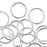 Silver Plated Open Jump Rings 6mm 21 Gauge (50 pcs)