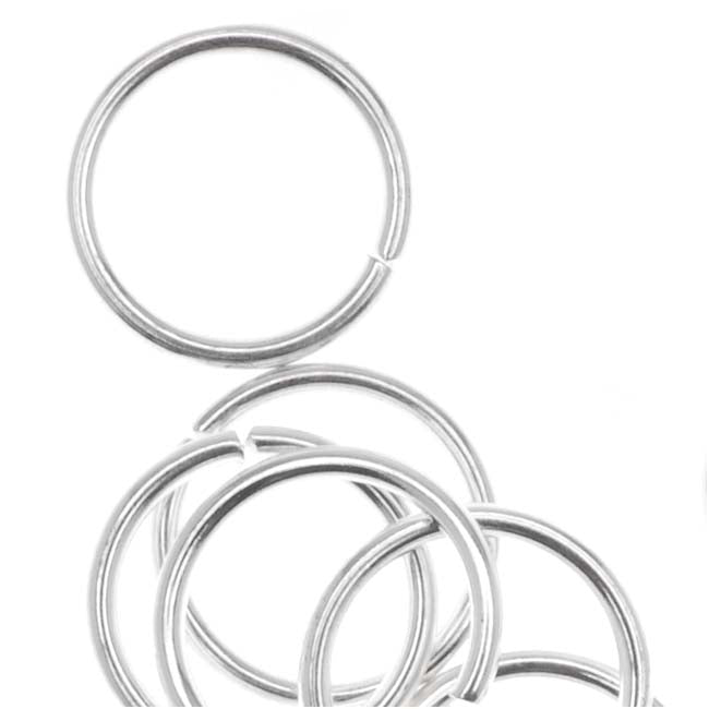 Silver Plated Open Jump Rings 8mm 20 Gauge (50 pcs)