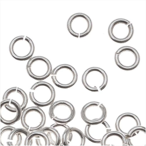 Silver-Filled Open Jump Rings 3mm 22 Gauge (20 Pieces)