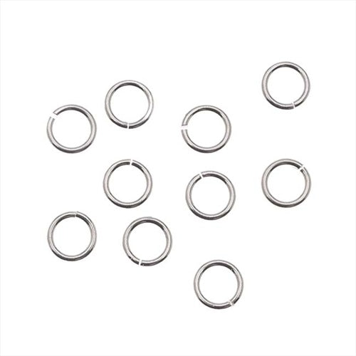 Silver-Filled Open Jump Rings 5mm 20 Gauge (10 Pieces)