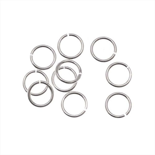 Silver-Filled Open Jump Rings 6mm 20 Gauge (10 Pieces)
