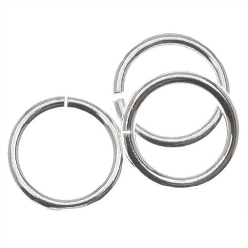 Silver FIlled Open Jump Rings 8mm 18 Gauge (10 Pieces)