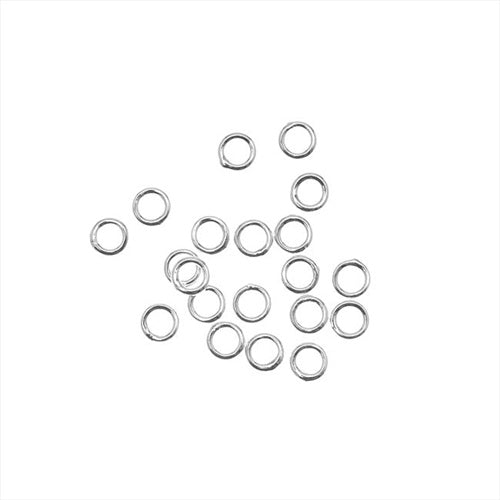 Silver-Filled Closed Jump Rings 4mm 22 Gauge (20 Pieces)
