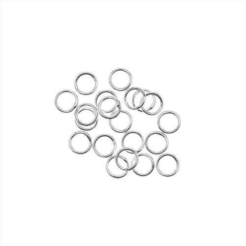 Silver-Filled Closed Jump Rings 5mm 21 Gauge (20 Pieces)