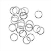 Silver FIlled Closed Jump Rings 8mm 18 Gauge (10 Pieces)