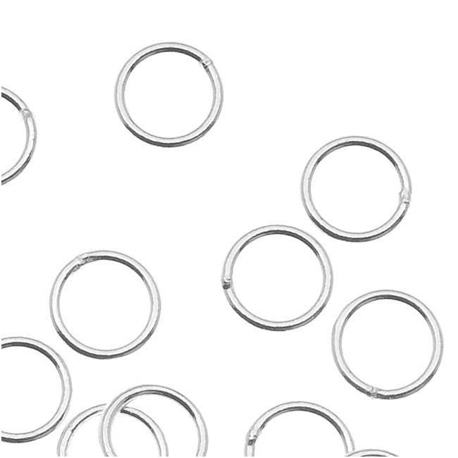 Silver-Filled Closed Jump Rings 5mm 22 Gauge (20 Pieces)