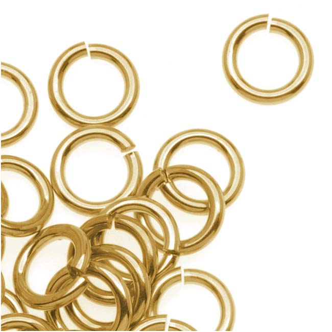 14K Yellow Gold Round Click & Lock Jump Rings-Sold by the Piece