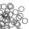 TierraCast Pewter, Small Open Jump Rings 5.4mm, 50 Pieces, Black (50 Pieces)