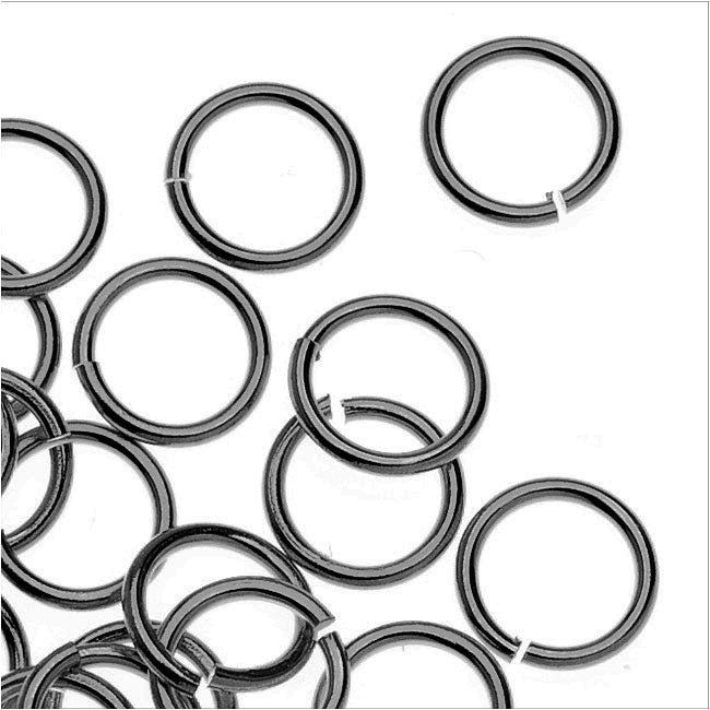 TierraCast Pewter, Medium Open Jump Rings 7.4mm, 25 Pieces, Black (25  Pieces) — Beadaholique