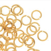 TierraCast Pewter, Small Open Jump Rings 5.4mm 22K Gold Plated (50 Pieces)