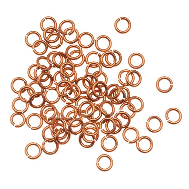 Artistic Wire, Chain Maille Jump Rings, 18 Ga / ID 3.57mm / 160pc, Tarnish Resistant Copper