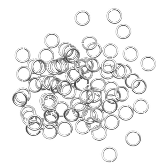 Artistic Wire, Chain Maille Jump Rings, 18 Ga / ID 4.37mm / 60pc, Tarnish Resistant Silver Plated