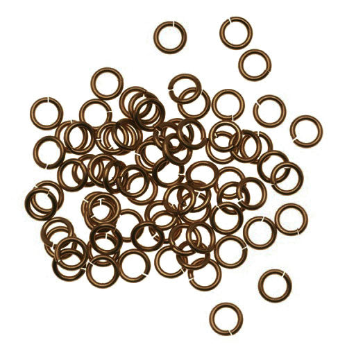 Artistic Wire, Chain Maille Jump Rings, 18 Ga / ID 4.37mm / 140pc, Antiqued Brass