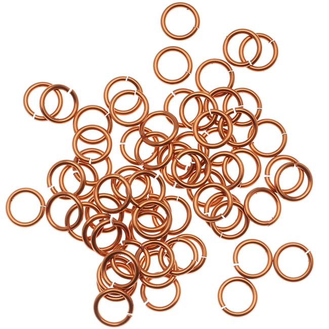 Artistic Wire, Chain Maille Jump Rings, 18 Ga / ID 5.95mm / 100pc, Tarnish Resistant Copper