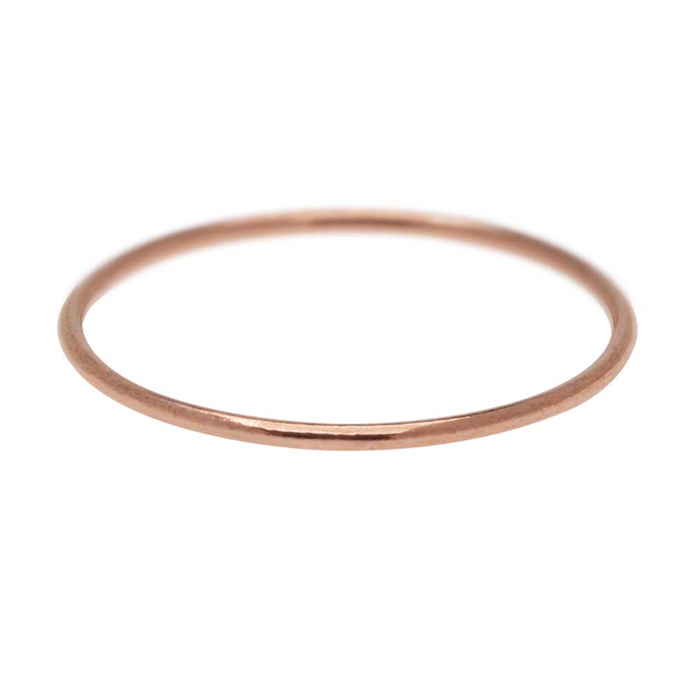 Stacking Ring, 1mm Round Wire / US Size 8, 1 Piece, 14K Rose Gold Filled
