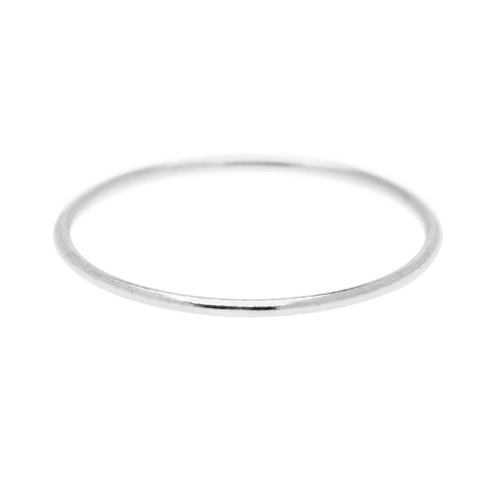 Stacking Ring, 1mm Round Wire / US Size 5, Sterling Silver (1 Piece)