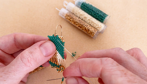 How Attach an Earring Hook Directly to Bead Weaving