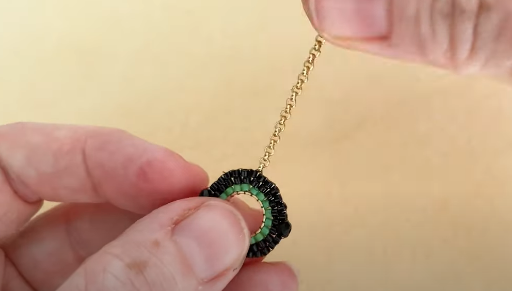 How to Attach Chain Directly to Circular Brick Stitch Bead Weaving