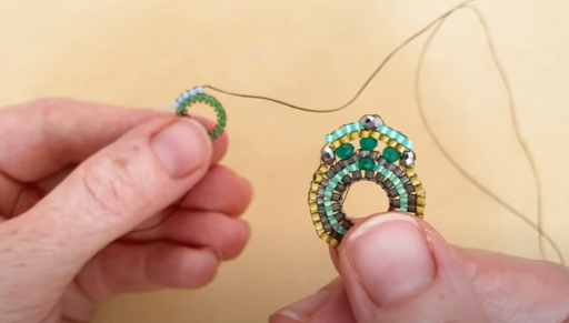 How to Do Circular Brick Stitch Bead Weaving Around a Link or Form