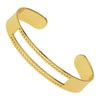 Centerline Beadable Cuff Bracelet, with Rectangular Cutout and Holes 10x58mm, Gold Plated (1 Piece)