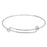 Expandable Charm Bangle Bracelet, Double Bar with 14 Gauge Wire, Silver Plated (1 Piece)