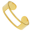 Centerline Beadable Cuff Bracelet, with Rectangular Cutout and Holes 16x58mm, Gold Plated (1 Piece)