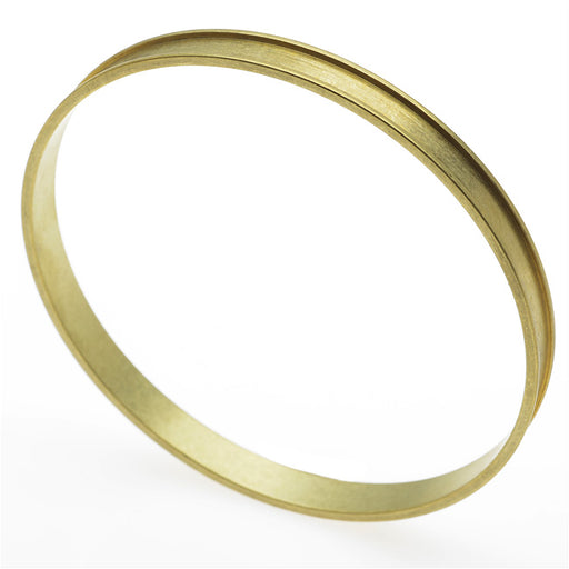 Solid Brass Bangle, Round Channel Bracelet 4.8mm (3/16 Inch) Wide (1 Piece)