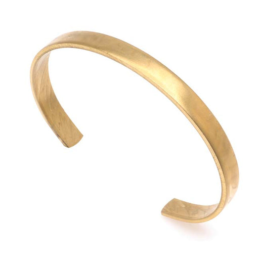The Beadsmith Solid Brass Flat Cuff Bracelet Base 6.35mm (0.25 Inch) Wide  - 1 Piece