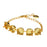 Gita Jewelry Almost Done Bracelet, Setting for 5 12mm PRESTIGE Crystal Rivolis w/Chain, Gold Plated