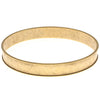 Nunn Design Antiqued 24kt Gold Plated Round Channel Bangle Bracelet - 2 3/4 Inch (1 Piece)