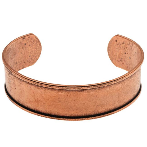 Nunn Design Antiqued Copper Plated Channel Cuff Bracelet - 2 1/2 Inch (1 Piece)